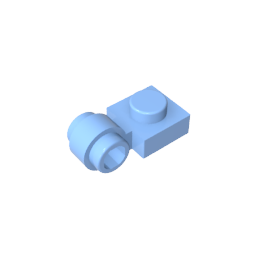 GDS-812 - Plate Special 1 x 1 with Clip Light [Thick Ring]