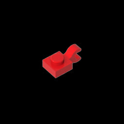GDS-813 - Plate Special 1 x 1 with Clip Horizontal [Thick U Clip]