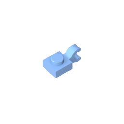 GDS-813 - Plate Special 1 x 1 with Clip Horizontal [Thick U Clip]