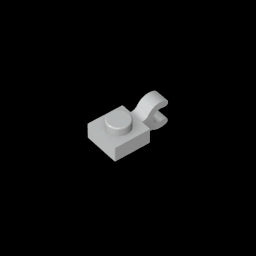 GDS-813 - Plate Special 1 x 1 with Clip Horizontal [Thick U Clip]