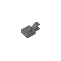 GDS-813 - Plate Special 1 x 1 with Clip Horizontal [Thick U Clip]