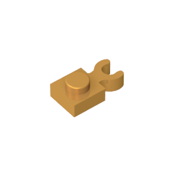 GDS-814 - Plate Special 1 x 1 with Clip Vertical [Thick U Clip]