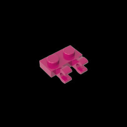 GDS-816 - Plate Special 1 x 2 with Clips Horizontal [Thick U-Clips]