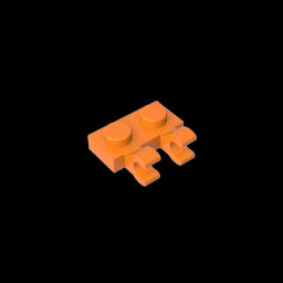 GDS-816 - Plate Special 1 x 2 with Clips Horizontal [Thick U-Clips]