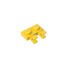 GDS-816 - Plate Special 1 x 2 with Clips Horizontal [Thick U-Clips]