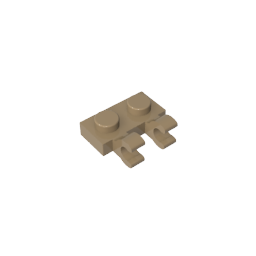 GDS-816 - Plate Special 1 x 2 with Clips Horizontal [Thick U-Clips]