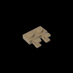 GDS-816 - Plate Special 1 x 2 with Clips Horizontal [Thick U-Clips]