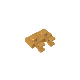 GDS-816 - Plate Special 1 x 2 with Clips Horizontal [Thick U-Clips]