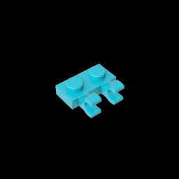 GDS-816 - Plate Special 1 x 2 with Clips Horizontal [Thick U-Clips]
