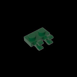 GDS-816 - Plate Special 1 x 2 with Clips Horizontal [Thick U-Clips]