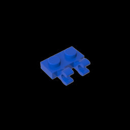 GDS-816 - Plate Special 1 x 2 with Clips Horizontal [Thick U-Clips]