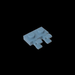 GDS-816 - Plate Special 1 x 2 with Clips Horizontal [Thick U-Clips]