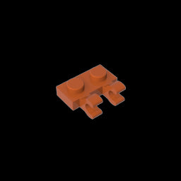 GDS-816 - Plate Special 1 x 2 with Clips Horizontal [Thick U-Clips]