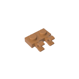 GDS-816 - Plate Special 1 x 2 with Clips Horizontal [Thick U-Clips]