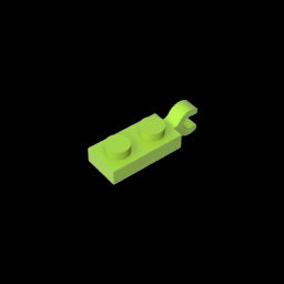 GDS-817 - Plate Special 1 x 2 with Clip Horizontal on End