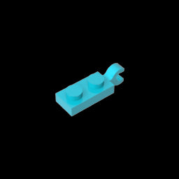 GDS-817 - Plate Special 1 x 2 with Clip Horizontal on End