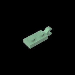 GDS-817 - Plate Special 1 x 2 with Clip Horizontal on End