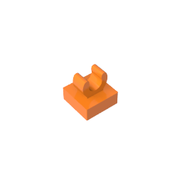 GDS-818 - Tile Special 1 x 1 with Clip with Rounded Edges