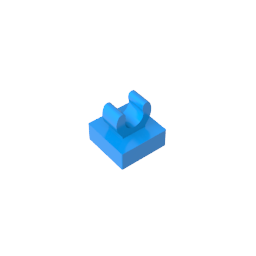 GDS-818 - Tile Special 1 x 1 with Clip with Rounded Edges