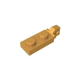 GDS-820 - Hinge Plate 1 x 2 Locking with 1 Finger On End, without Groove
