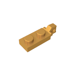 GDS-820 - Hinge Plate 1 x 2 Locking with 1 Finger On End, without Groove