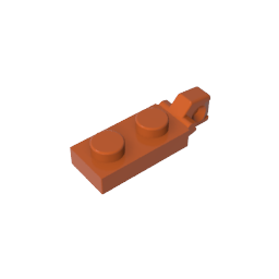 GDS-820 - Hinge Plate 1 x 2 Locking with 1 Finger On End, without Groove