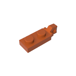 GDS-820 - Hinge Plate 1 x 2 Locking with 1 Finger On End, without Groove