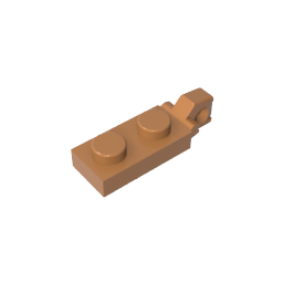 GDS-820 - Hinge Plate 1 x 2 Locking with 1 Finger On End, without Groove