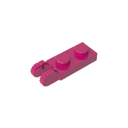 GDS-821 - Hinge Plate 1 x 2 Locking with 2 Fingers On End, with Groove