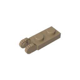GDS-821 - Hinge Plate 1 x 2 Locking with 2 Fingers On End, with Groove