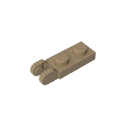 GDS-821 - Hinge Plate 1 x 2 Locking with 2 Fingers On End, with Groove