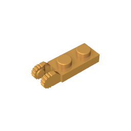GDS-821 - Hinge Plate 1 x 2 Locking with 2 Fingers On End, with Groove