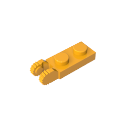 GDS-821 - Hinge Plate 1 x 2 Locking with 2 Fingers On End, with Groove