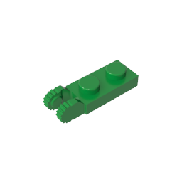 GDS-821 - Hinge Plate 1 x 2 Locking with 2 Fingers On End, with Groove