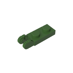 GDS-821 - Hinge Plate 1 x 2 Locking with 2 Fingers On End, with Groove