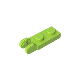 GDS-821 - Hinge Plate 1 x 2 Locking with 2 Fingers On End, with Groove
