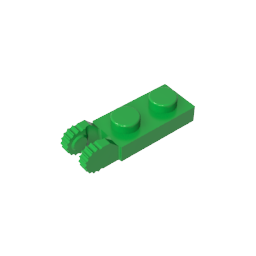 GDS-821 - Hinge Plate 1 x 2 Locking with 2 Fingers On End, with Groove