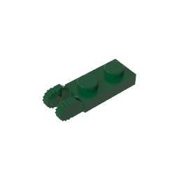 GDS-821 - Hinge Plate 1 x 2 Locking with 2 Fingers On End, with Groove