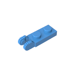 GDS-821 - Hinge Plate 1 x 2 Locking with 2 Fingers On End, with Groove