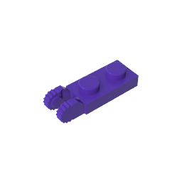GDS-821 - Hinge Plate 1 x 2 Locking with 2 Fingers On End, with Groove
