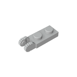 GDS-821 - Hinge Plate 1 x 2 Locking with 2 Fingers On End, with Groove