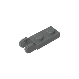 GDS-821 - Hinge Plate 1 x 2 Locking with 2 Fingers On End, with Groove
