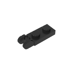 GDS-821 - Hinge Plate 1 x 2 Locking with 2 Fingers On End, with Groove