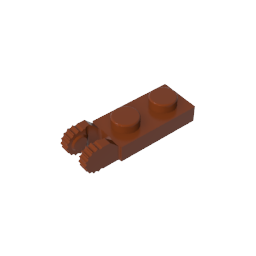 GDS-821 - Hinge Plate 1 x 2 Locking with 2 Fingers On End, with Groove