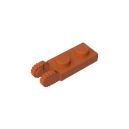 GDS-821 - Hinge Plate 1 x 2 Locking with 2 Fingers On End, with Groove
