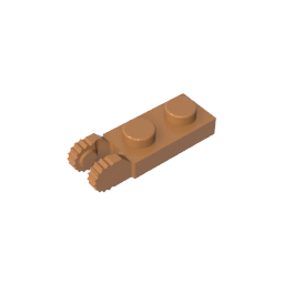 GDS-821 - Hinge Plate 1 x 2 Locking with 2 Fingers On End, with Groove