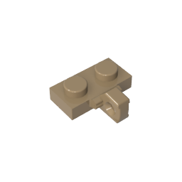 GDS-822 - Hinge Plate 1 x 2 Locking with 1 Finger on Side, without Groove