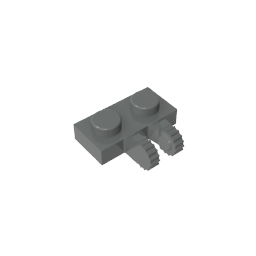 GDS-823 - Hinge Plate 1 x 2 Locking with 2 Fingers on Side, 9 Teeth