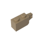 GDS-826 - Hinge Brick 1 x 2 Locking with 1 Finger Vertical End