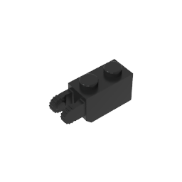 GDS-827 - Hinge Brick 1 x 2 Locking with 2 Fingers Vertical End, 9 Teeth